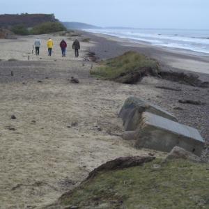 Minsmere beach the day after surge tide